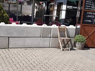 Bétónové kocky bloky terasa