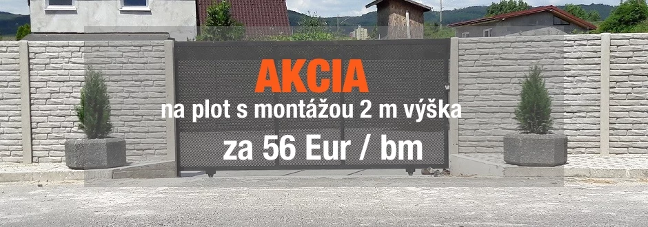 betónové ploty na oplotenie domu a pozemku