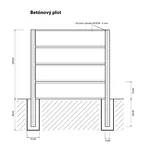 Betónový plot Betónový plot
